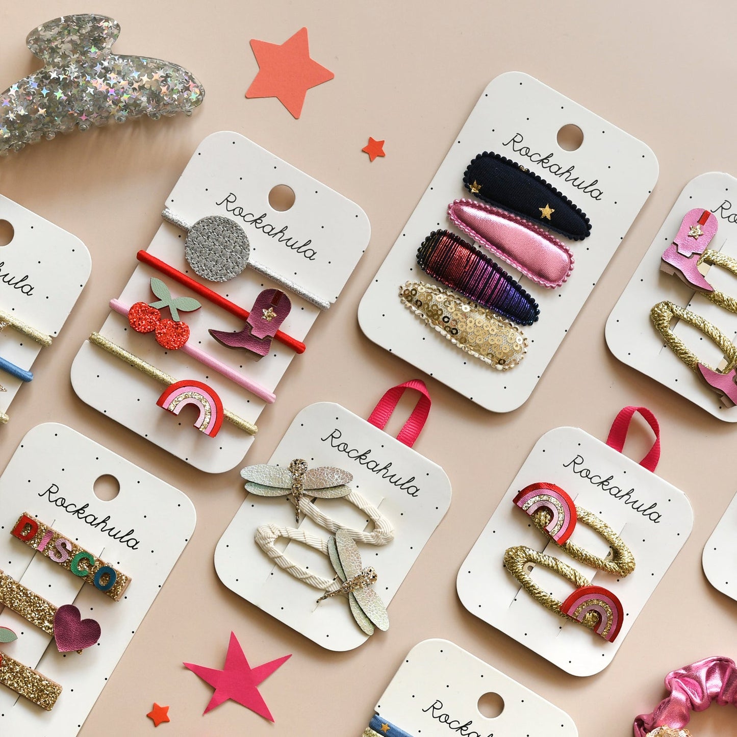 Pinces à cheveux libellule scintillantes