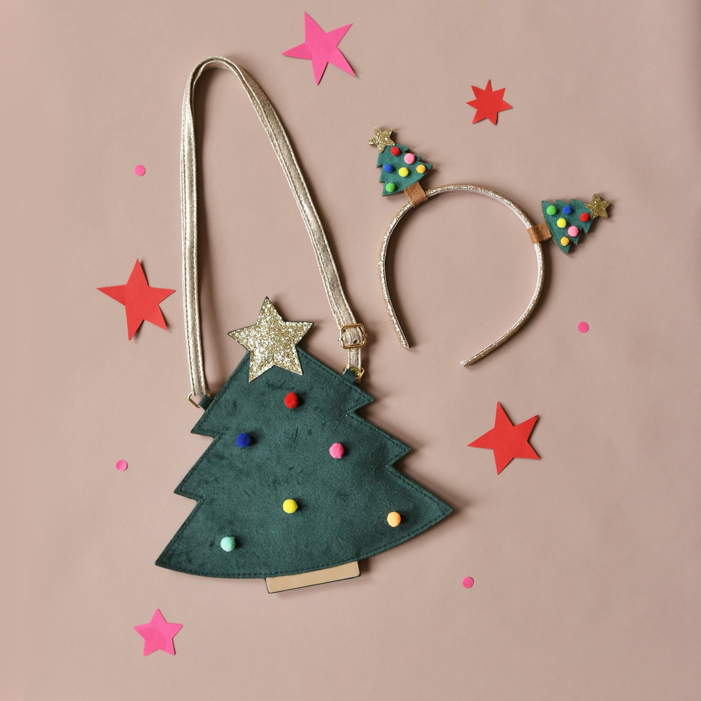 Bandeau sapin de Noël en velours