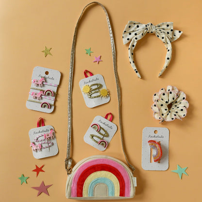 Pince à griffes arc-en-ciel scintillante