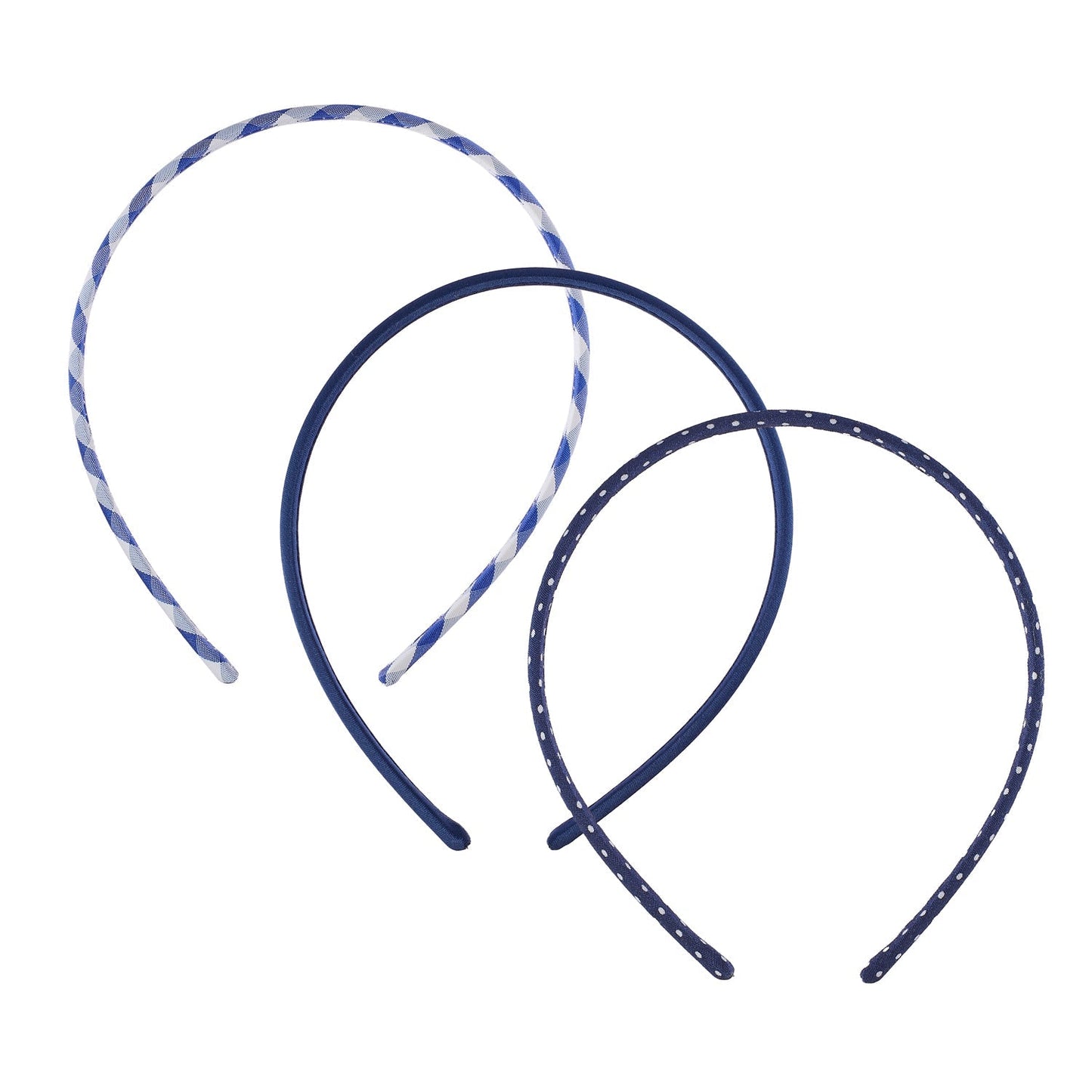 Lot de 3 bandeaux scolaires bleus